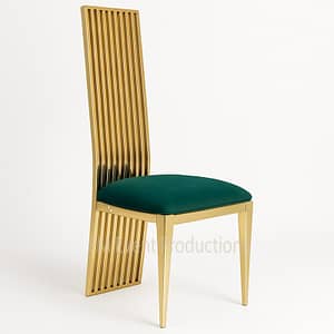 Gold High Back Emerald Green Chair Rental