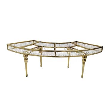 Glass and Gold Crystal Table Rental