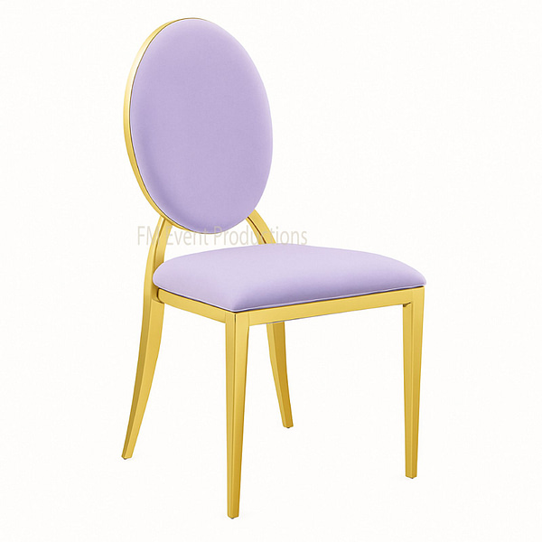 Gold Stainless Steel Dior Lilac Dining Chair Rental