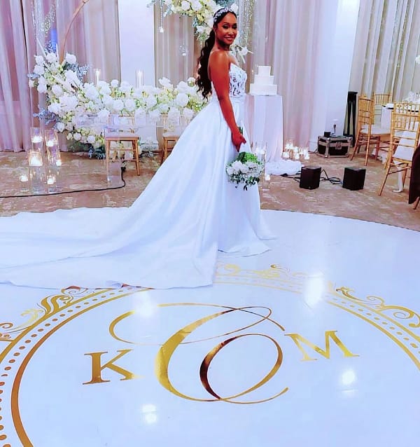 Die Cut Monogram Decal Circle | Dance Floor Decal | Vinyl Floor Decals | Wedding Floor Monogram Sticker | Custom Removable Decal Floor Wrap